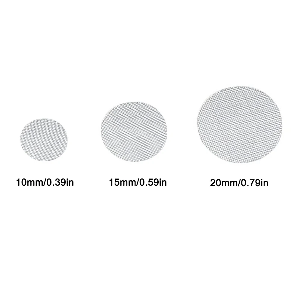 100 Stück Rauchfilter Siebfilter 10-20mm 304 Edelstahl Rauchfilter Pfeifentabakfilter Pfeifensieb Gaze – Detail 5