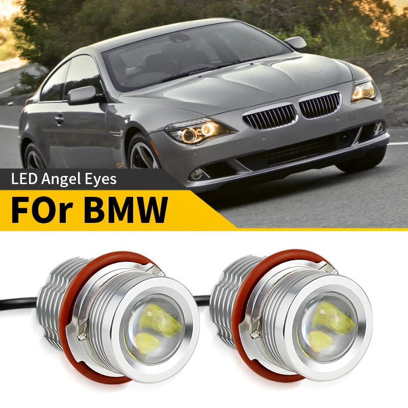 

2PCS For BMW 6-series E63/E64 M6 2006-2008 For BMW E39 Headlights 60W Front Led Angel Eyes Lights OEM# 6312694048