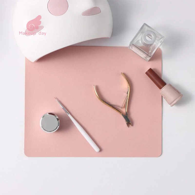 

Foldable Nail Art Table Mat PU Leather Studio Desk Mat Nail Armrest Cushion Waterproof Hand Rest Pad Easy Cleaning Manicure Mat
