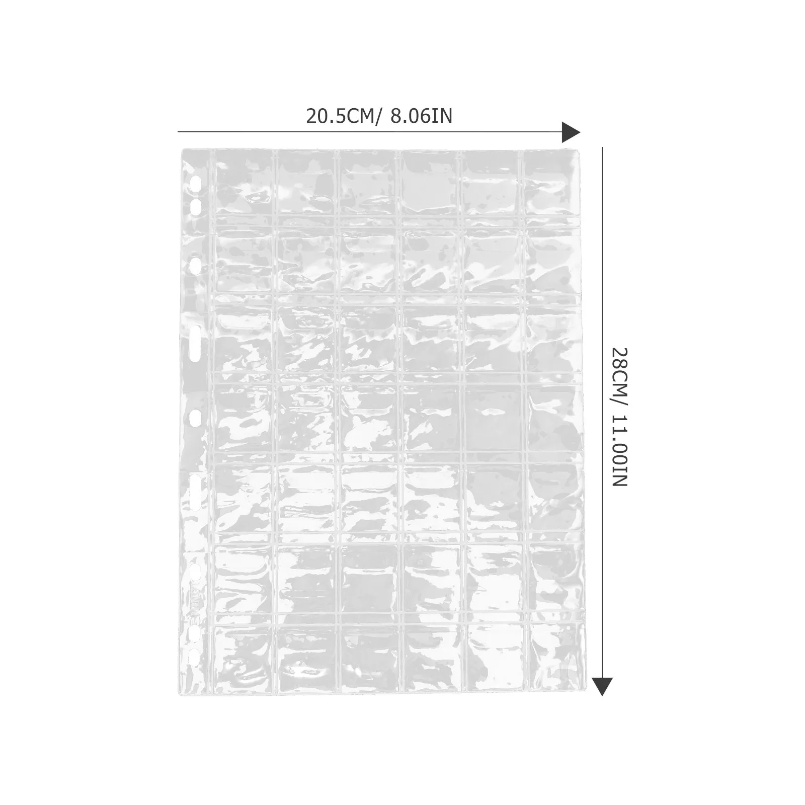 6pcs Coin Collecting Album Pages Pvc Stamp Storage Organizer For Coins Stamps Jewelry Collections Loose-Leaf Holder