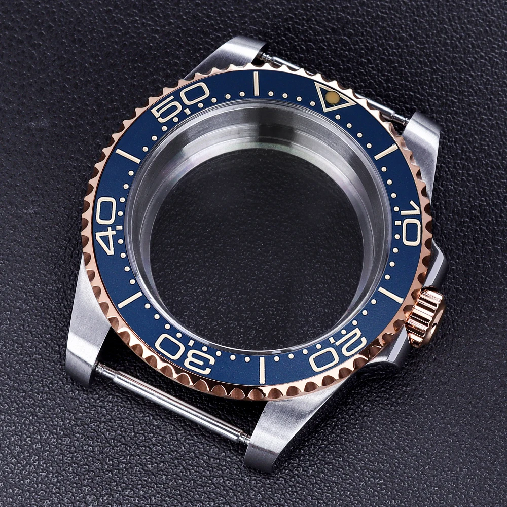 40mm Sterile Diver Case Sapphire Glass for SUB GMT NH35 NH36 NH34/38 8215 2824 Movement Unidirectional Rotation Watch Case NH35