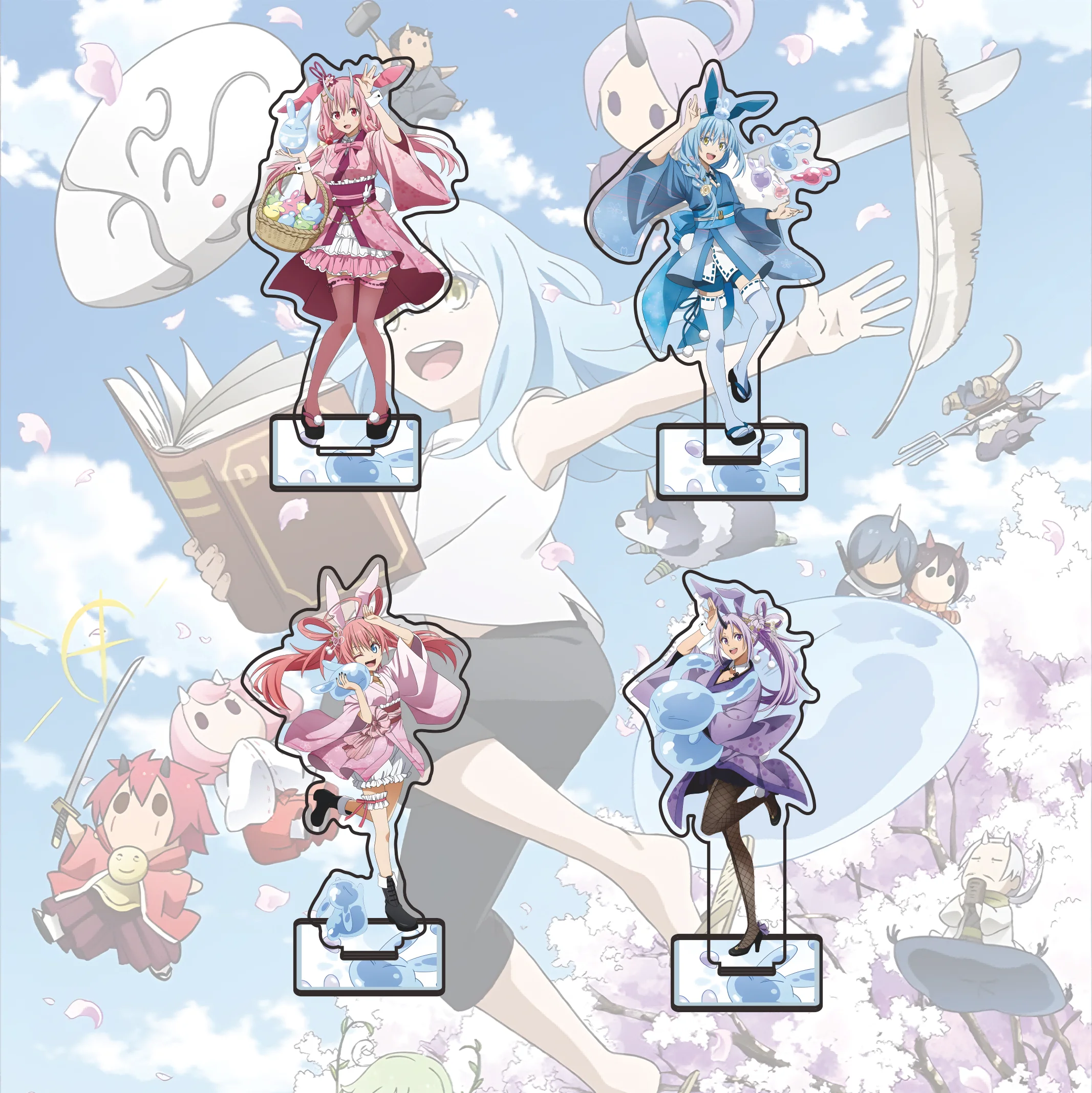 Esa vez que me reencarné como un Slime, figura acrílica de Rimuru Milim Shuna Shion, decoración de escritorio, regalo, llavero, 15 cm