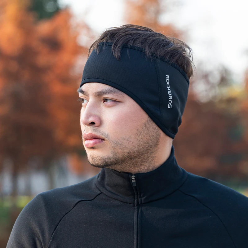 ROCKBROS Cycling Headwear Winter Windproof Bicycle Headband Men Women Cap Keep Warm Fleece Protection Headgear Bike Equipment