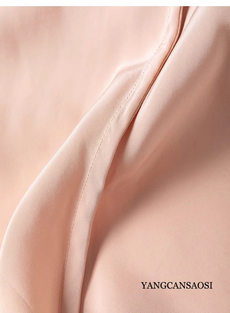 2025 المرأة ربيع جديد 20 مللي متر صغيرة الوزن الثقيل 100% حرير التوت الطبيعي عادي الساتان قطري قطع بلون مثير حزام داخلي #5