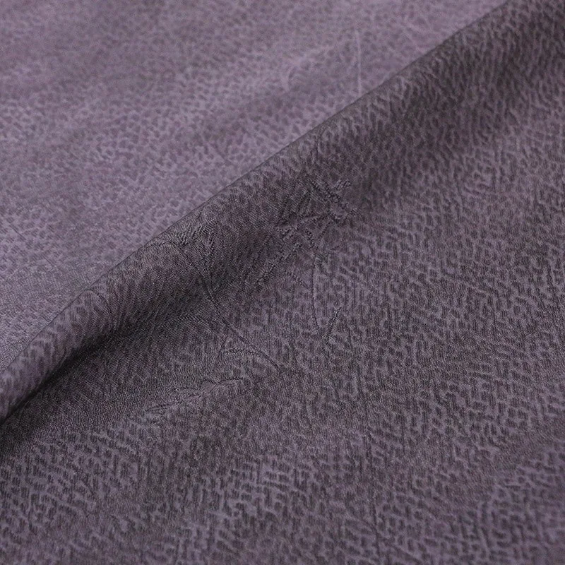 Grass pattern dirty purple silk jacquard fabric for cheongsam Hanfu and dress