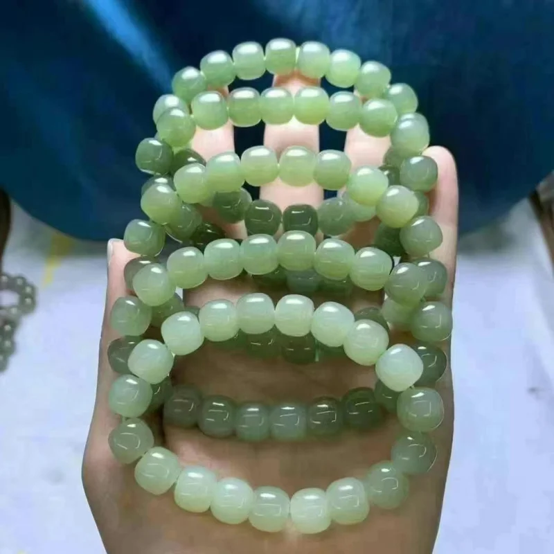 Natural Hetian Qinghai Material 9*10M Bracelet Jade Delicate Bowl Good