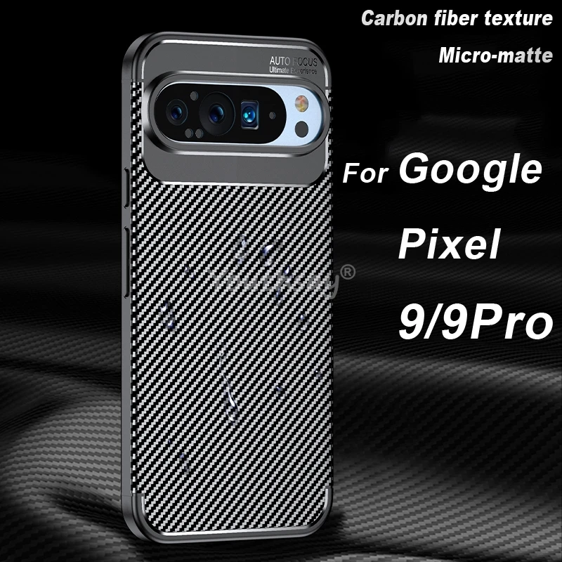 For Google Pixel 9 Pro Case Google Pixel 9 Pro Cover Rubber Silicone Luxuy TPU Shockproof Protect Phone Capa Pixel 9 Pro Case