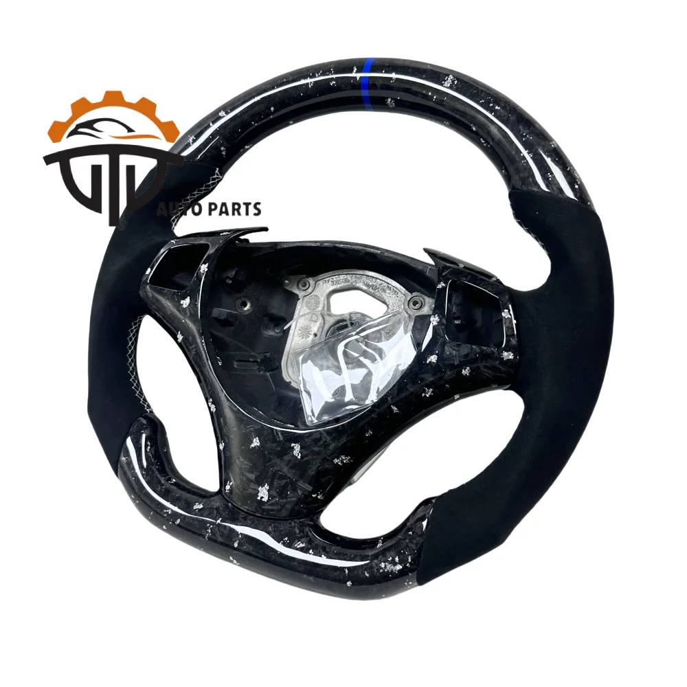 Customized Auto Car Parts Glassy Carbon Fiber Steering Wheel for Bmw E90 E92 E8x Matte Leather