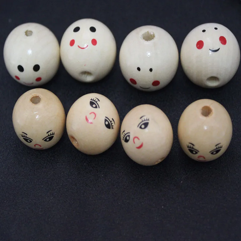 20PCS Natural Color Wooden Beads for Kids 21mm Round Wooden Beads Crafts Jewelry Loose Spacer Beads Home Decorations Accessories