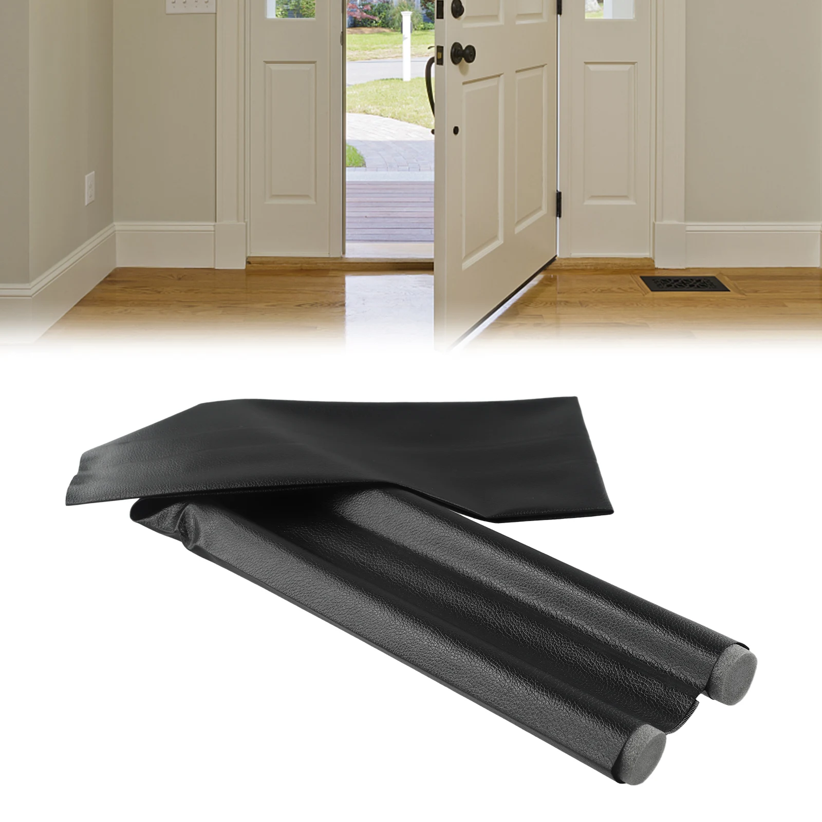 Bilateral Door Bottom Sealing Strip Waterproof Leather Soundproof Foam Household Bedroom Insect And Dust Proof Sealing Strip