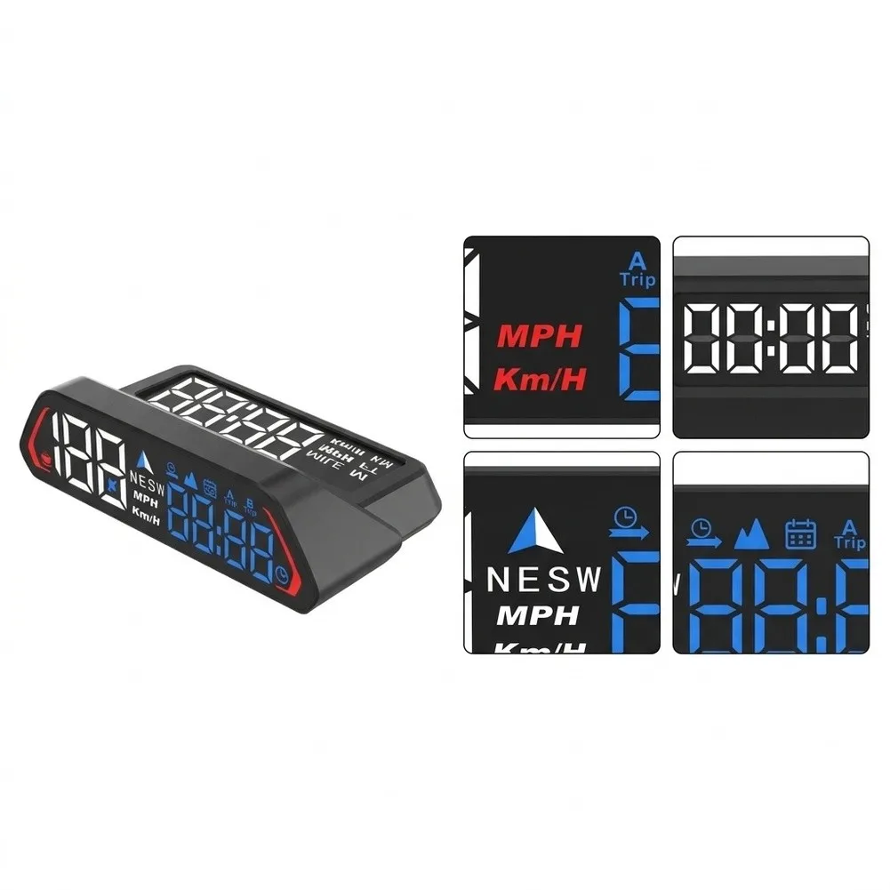 Car Head Up Display HUD Gauge Driving Computer Trip Distance Speedometer Altitude Overspeed Alarm Fatigue For Most Car M