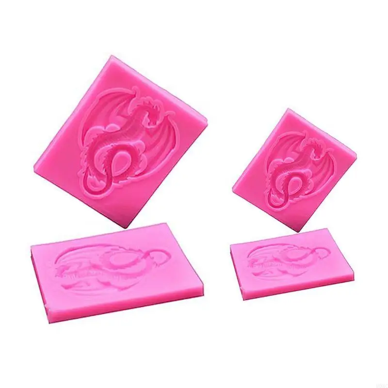 

H0XC Halloween Dragon Animal Keychain Silicone Mold with Hole for DIY Earrings Necklace Pendant Craft Luggage Tag