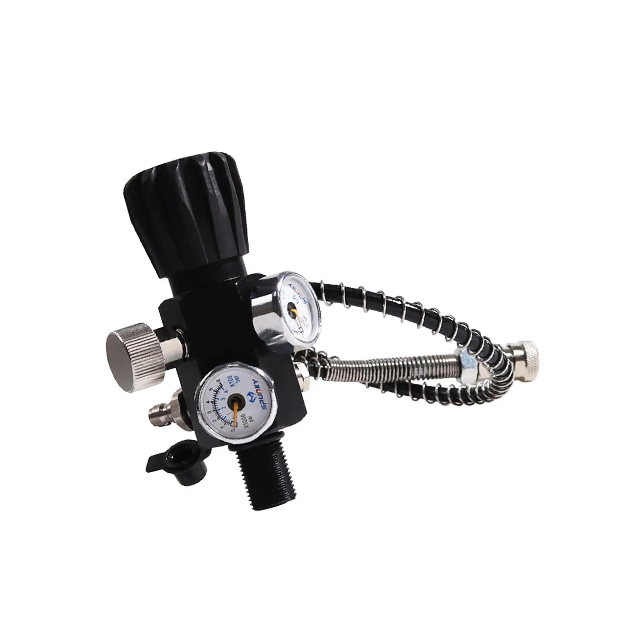 

Double Pressure Gauge Valve Regulator Refill Adapter for Diving