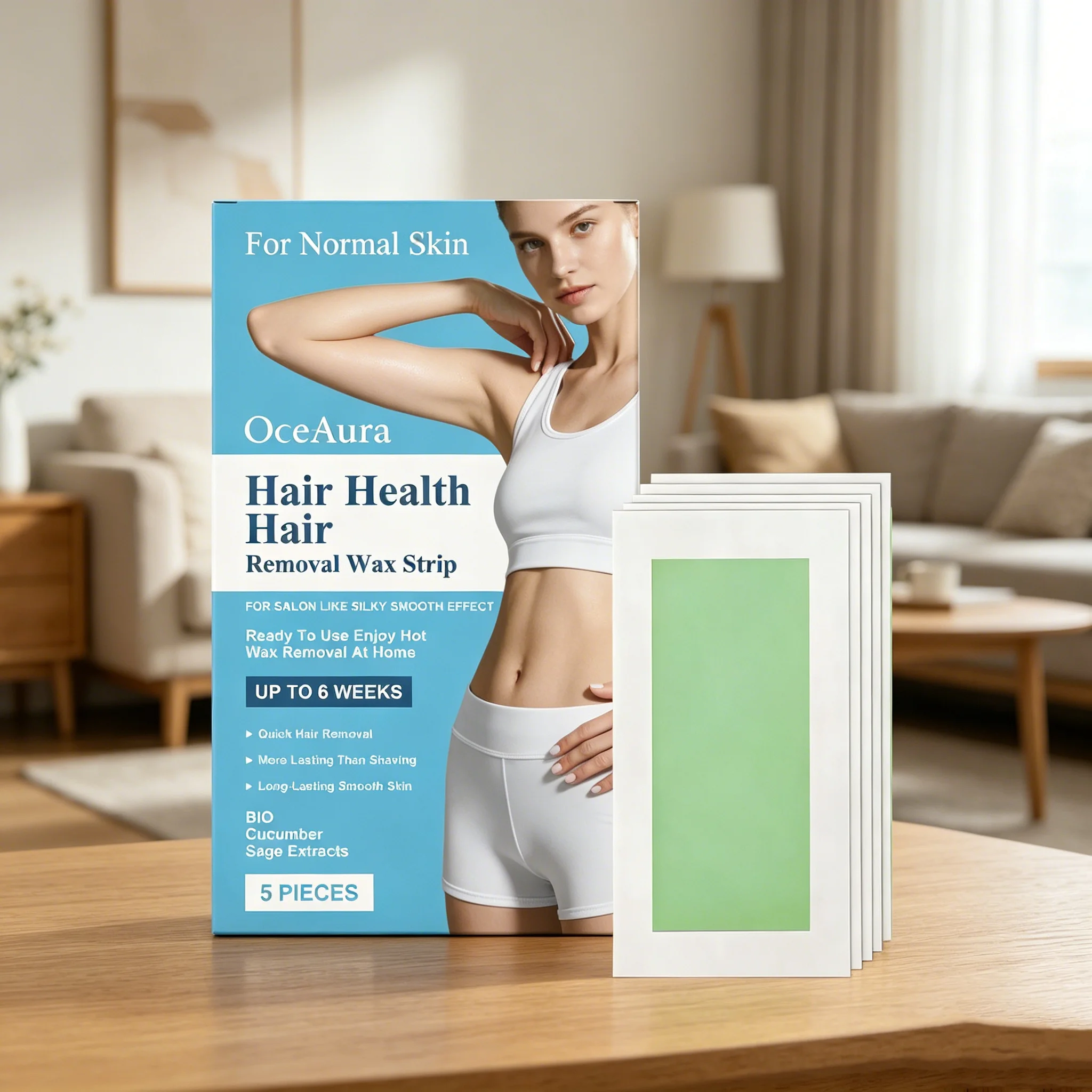 

OCEAURA Underarm Hair Removal Wax Paper Inhibit Hair Growth Relieve Discomfort After Hair Removal Hydrate Skin Depilatory Patch