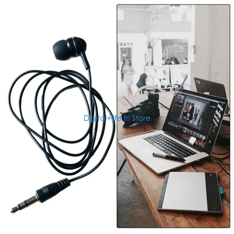 E06D Single Side Earphone Economical Mono Earbud in Ear Noise Isolating Headphone