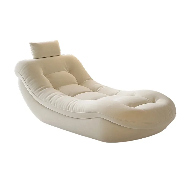

2025 new lazy sofa curved designer Italian minimalist light luxury living room first layer cowhide recliner