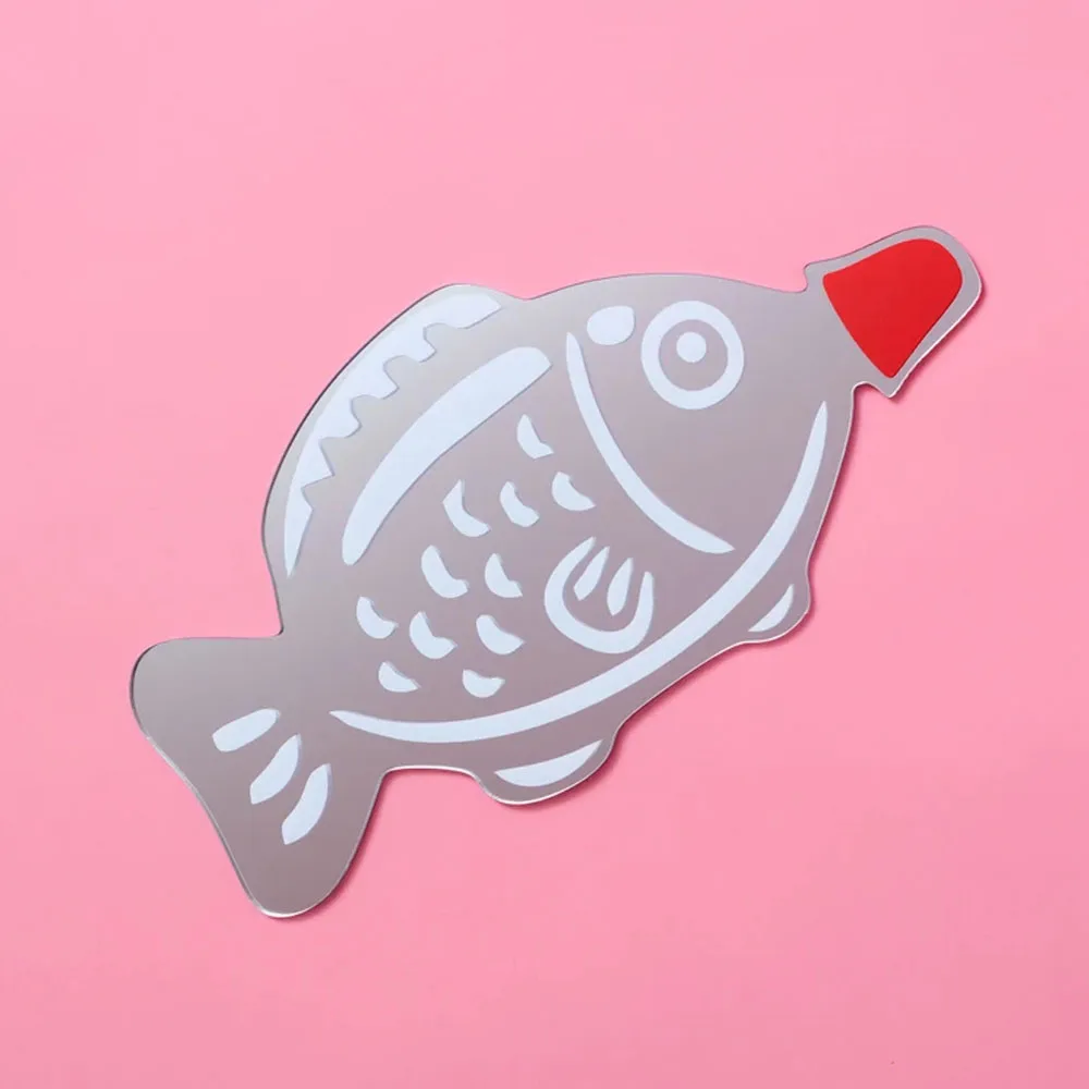 3D Soy Sauce Fish Sushi Acrylic Mirror for Wall 3D Wall Hanging Mirror Wall Art Decor for Home Studio Office view 2