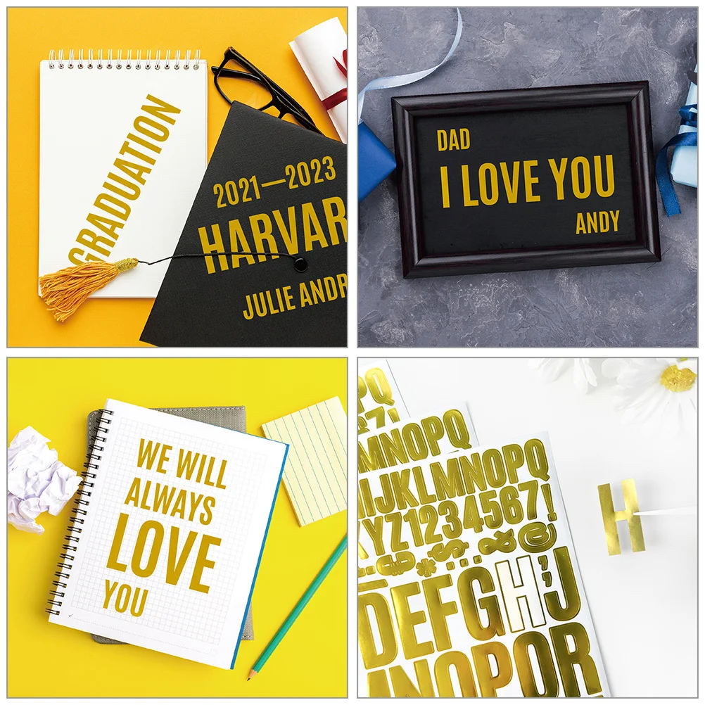 

12pcs Letter Stickers Alphabet Decals For Mailbox Door Water Bottles Self Adhesive Vinyl Stick On Letters For Crafts Scrapbook