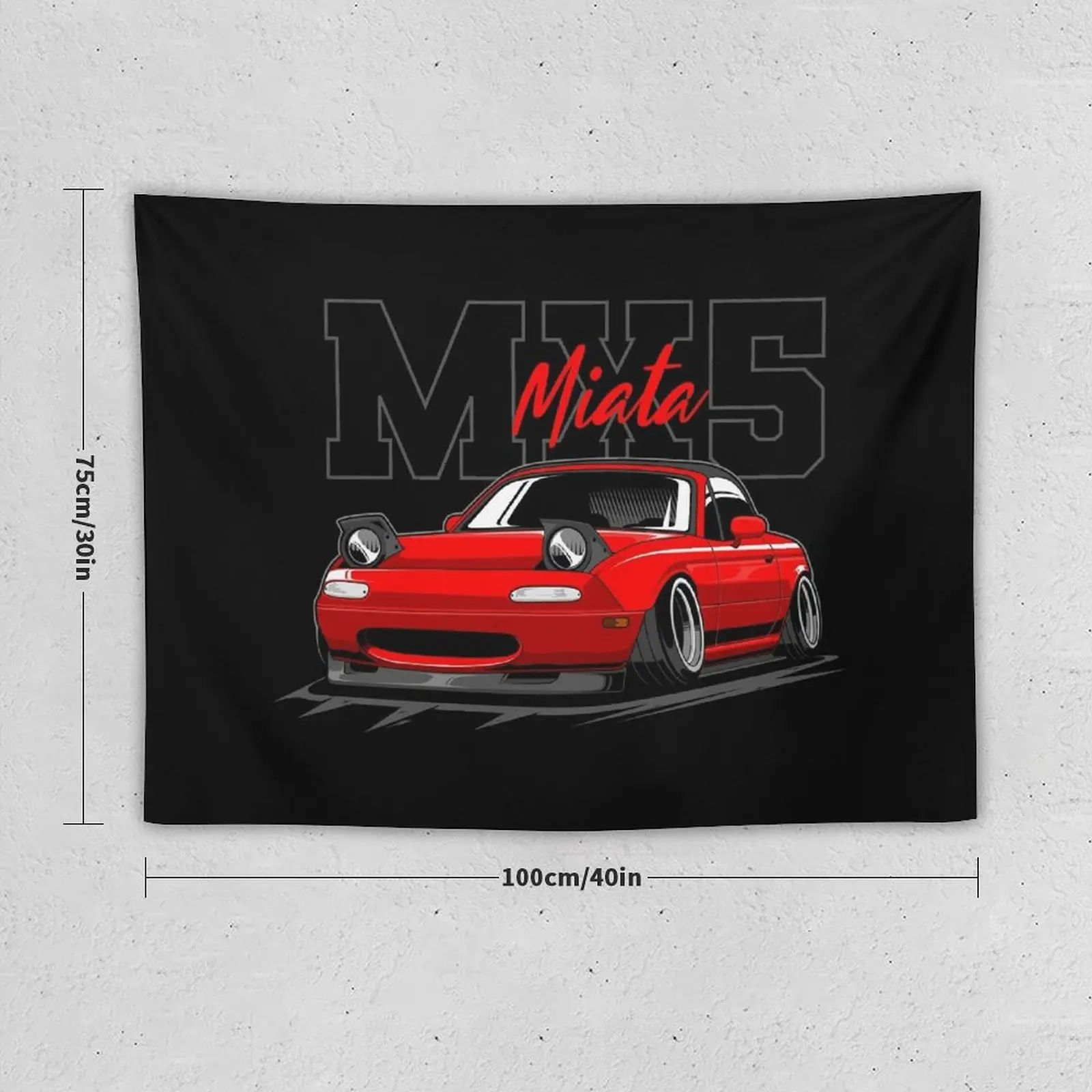 red miata jdm car Tapestry Wallpaper House Decorations Wall Hanging Tapestry