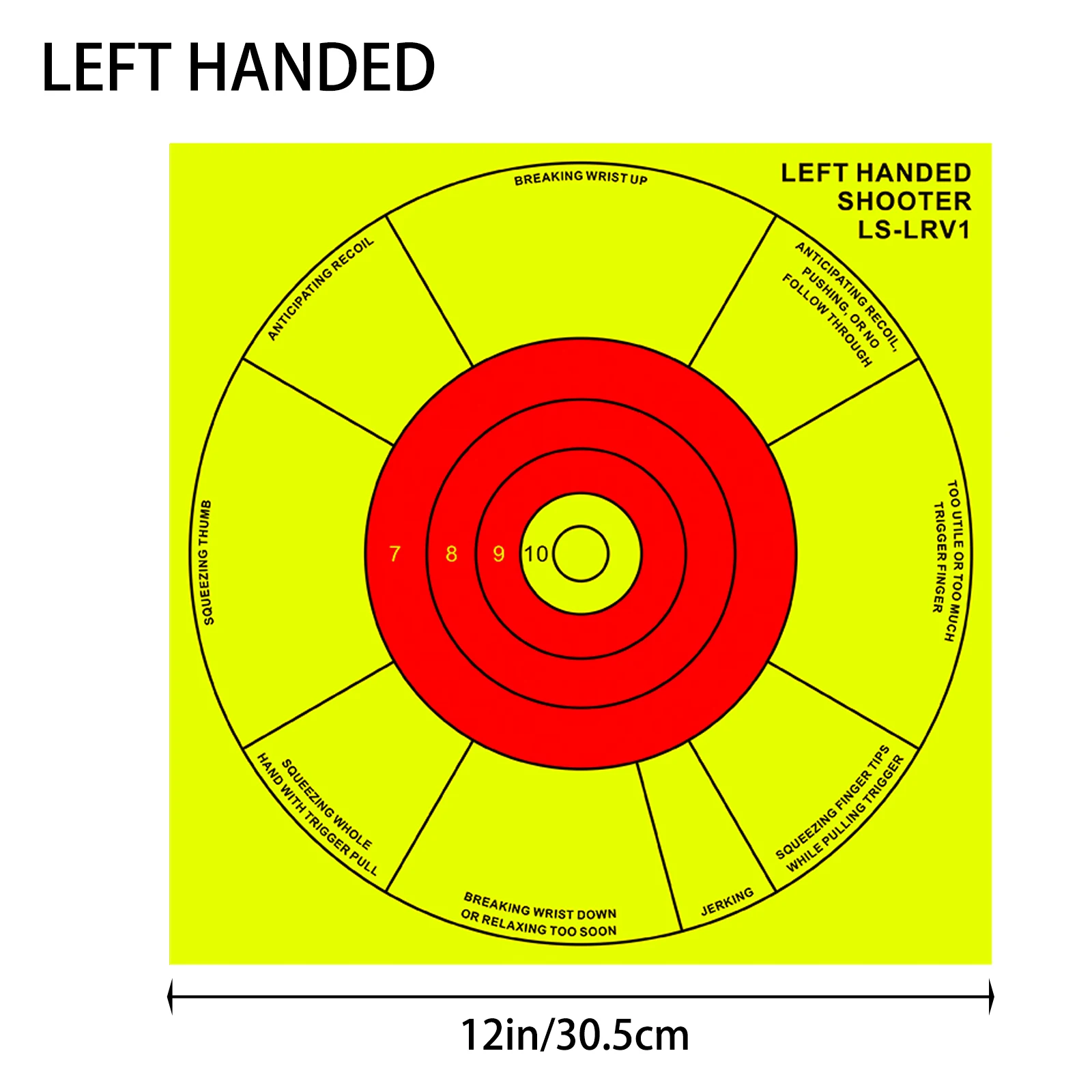 5Pcs 12inch Circular Target for Left and Right Hand Shooting Habits and Precision Practice, Correct Shooting Posture, Correction of Bad Shooting Habits Practice Target Stickers for Shooting Practice,  image 6