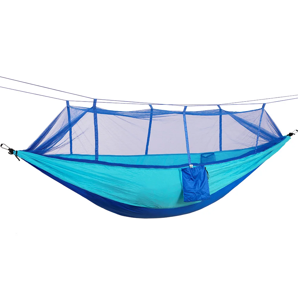 

Outdoor Travel Hiking Strong Ripstop Nylon Single & Double Suspended Tent Hammock With Mosquito Net