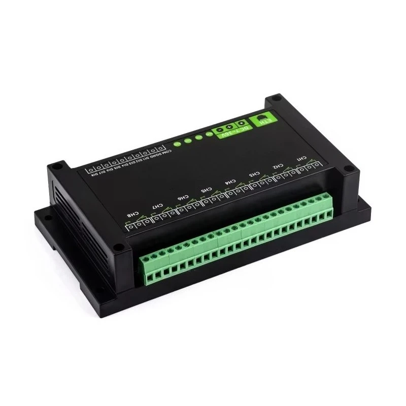 8-ch Ethernet Relay Module (B) With Digital Input, Modbus RTU/Modbus TCP Protocol, PoE Port Communication, Rail-Mount Case