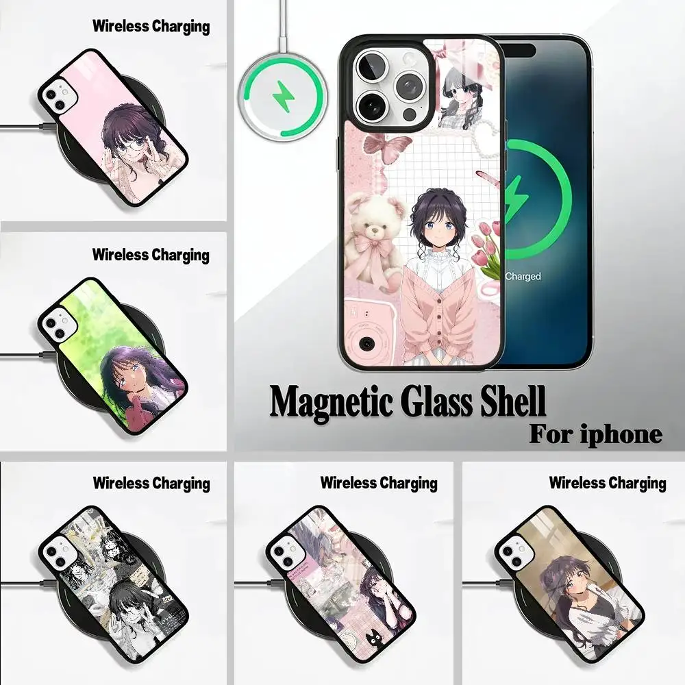 

Shy Kaoruko Waguri Phone Case For IPhone17 16 15 14 13 12 11 Pro Max 16/15/14Plus Wireless Charger Cover Funda