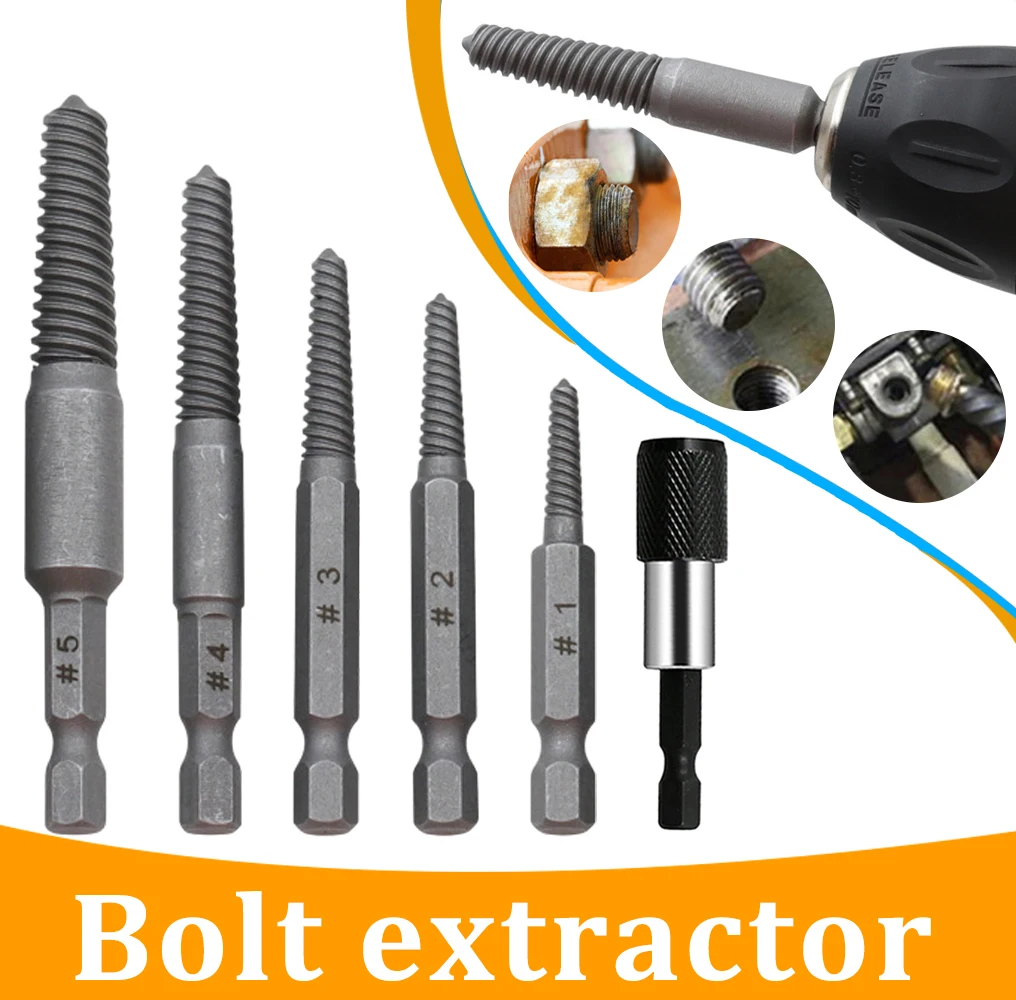 

Screw Extractor Center Drill Bits Guide Set Broken Damaged Bolt Durable Easy Out Remover Center Drill Damaged Bolts Tool