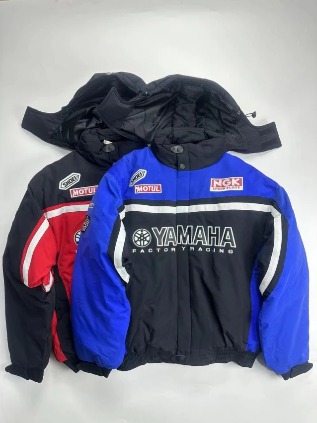 

Men's Outdoor Windproof Waterproof Thiened Warm Color Blo Cotton Jaet Motorcycle Riding Clothes Trfic Jam Biker Suit