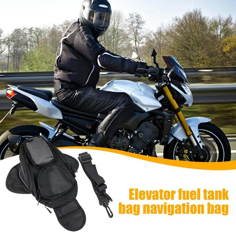 Magnetic Tank Bag For Motorcycle Multipurpose Magnetic Tank Bag Reflective Black Storage Bag Motorcycle Accessories For Holds