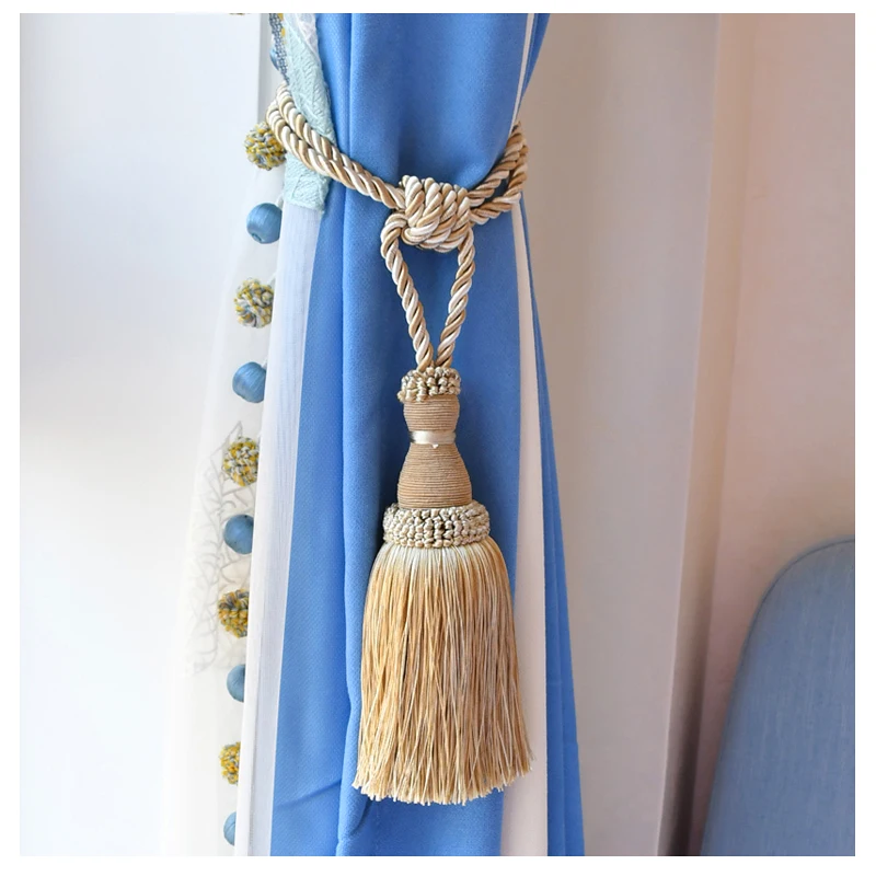 

2 Pcs Modern Curtains Hanging Balls Belt Curtain Tieback Tassel Bandages Brushes Curtain Accessories