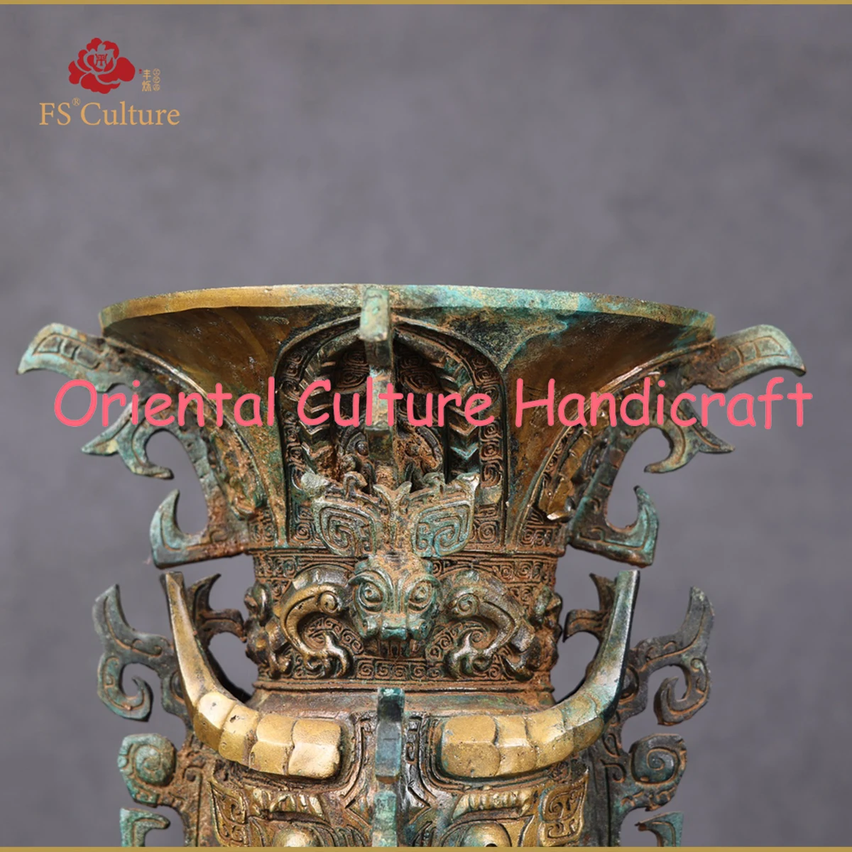 Ancient Chinese Zhou Dynasty Bronzes, Beast Pattern Zun,Ornaments, Ritual Wine Vessel,High-End Cultural Gifts,Handicrafts