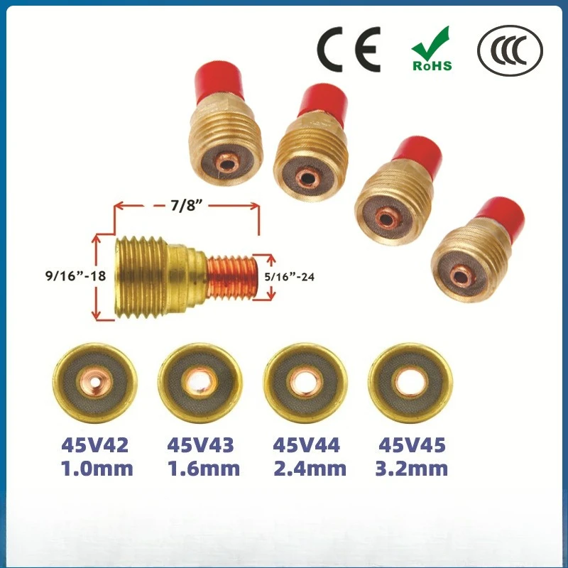 

Argon arc welding gun accessories small combination WP-9/20/25 connector mesh copper conductive fluid 45V44 45V43