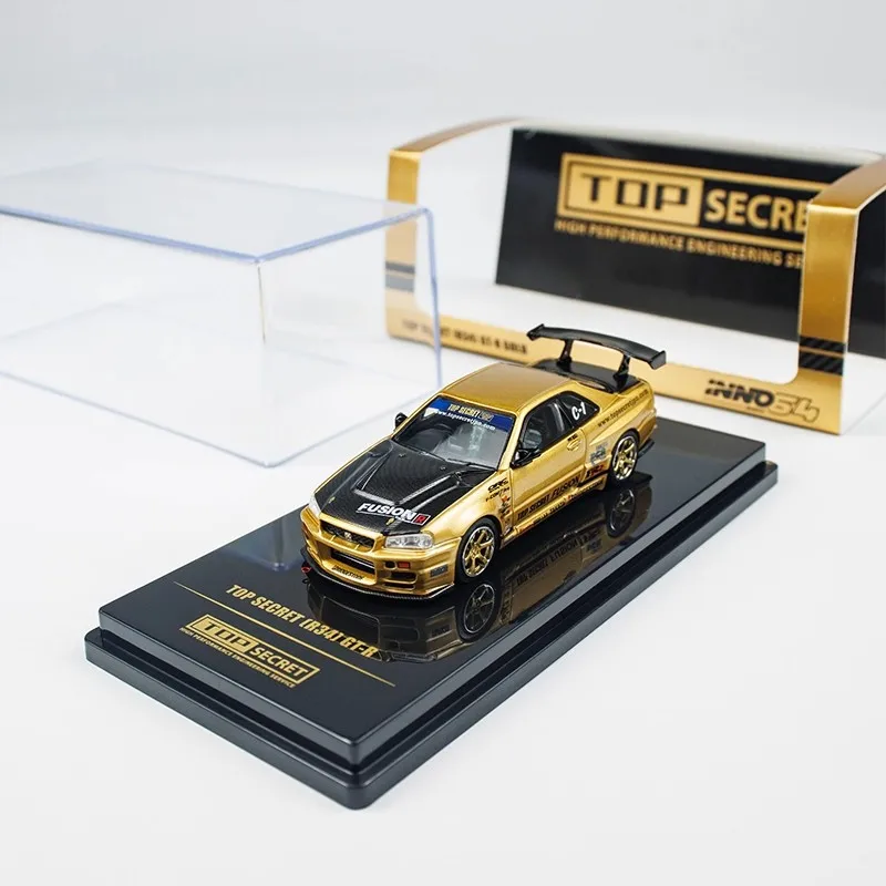 

INNO 1:64 Nissan GTR R34 Gold Alloy Car Model