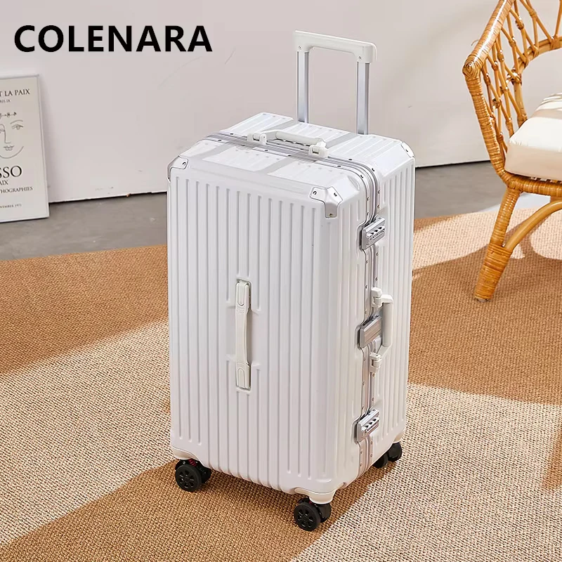 COLENARA Travel Suitcase Large Capacity Multifunctional Trolley Case Women's Boarding Box 20“22”24“26”28 Inch Cabin Luggage