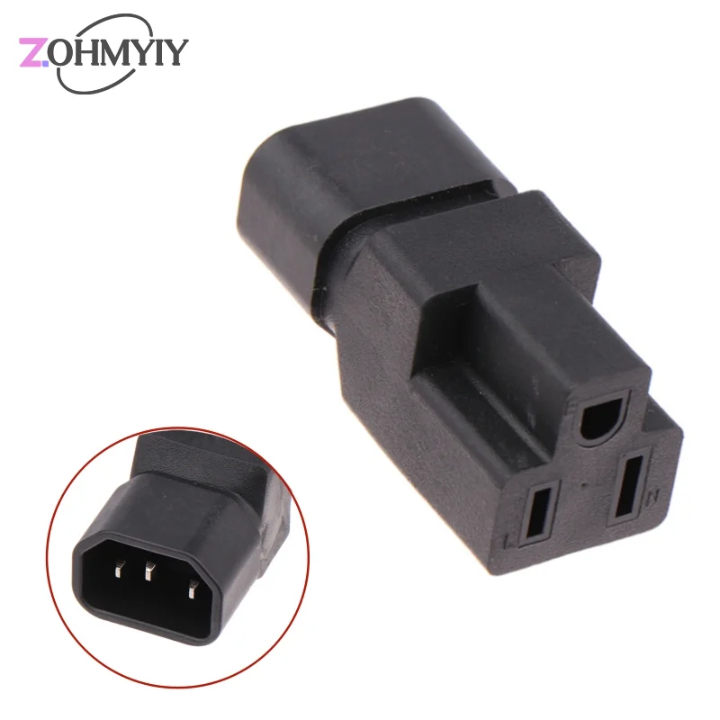 IEC 320 C14 To Nema 5-15R AC Adapter Connector IEC 3Pin Male To US Female Computer Room Server Power Conversion AC Power Adapter