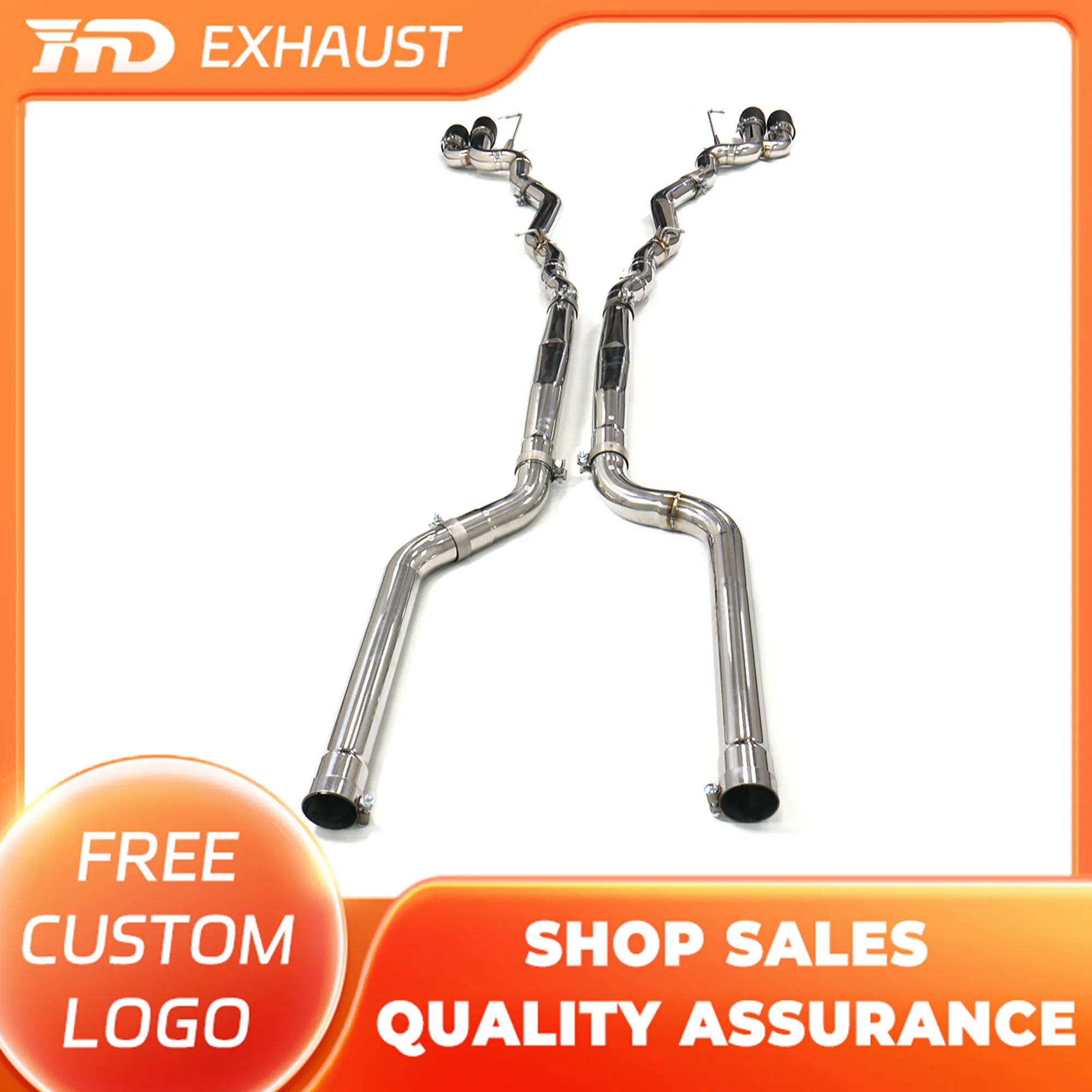 

HMD Exclusive Customization Stainless Steel Straight Through Exhaust For BMW M8 F92 4.4T Catback Without Muffler Valve