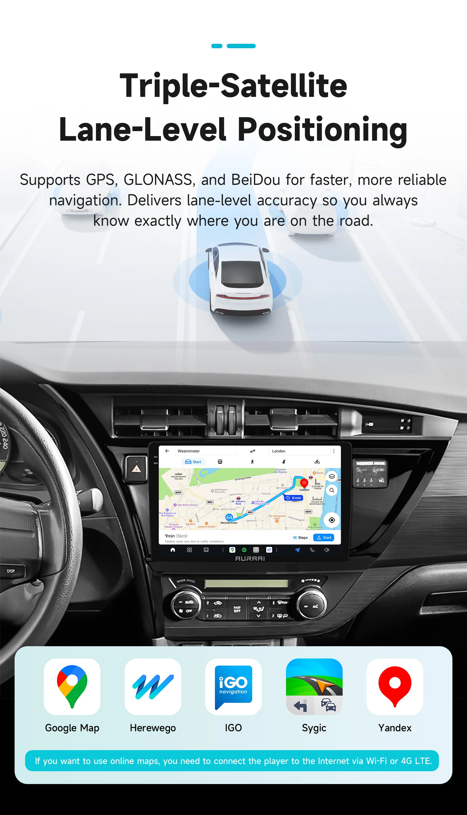 AURAAI 8 Core Android Auto radio Für Toyota Corolla Auris 2013 - 2016 Autoradio 2K Intelligente Bildschirm GPS 360 Kamera AI Carplay – Detail 25