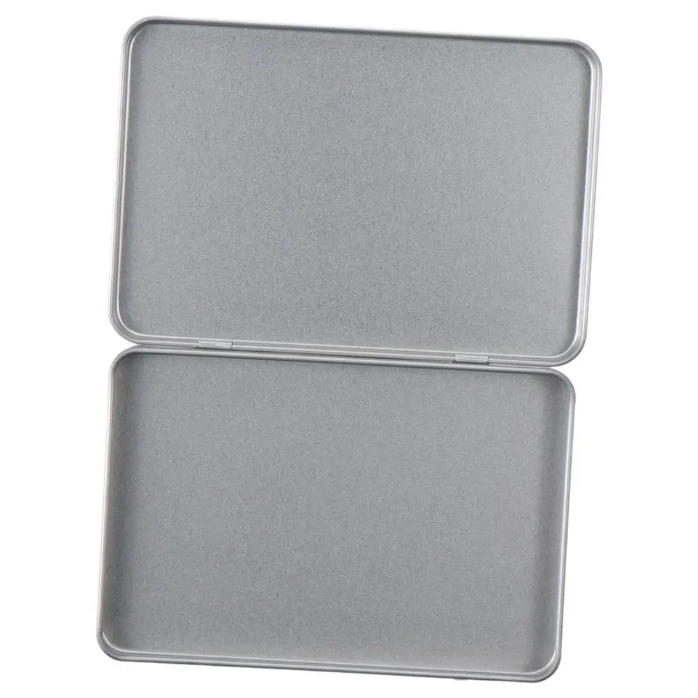 1/2PCS Metal Rectangular Storage Box Metal Empty Container with Lid Iron Watercolor Jewelry Pills Candy Storage Box