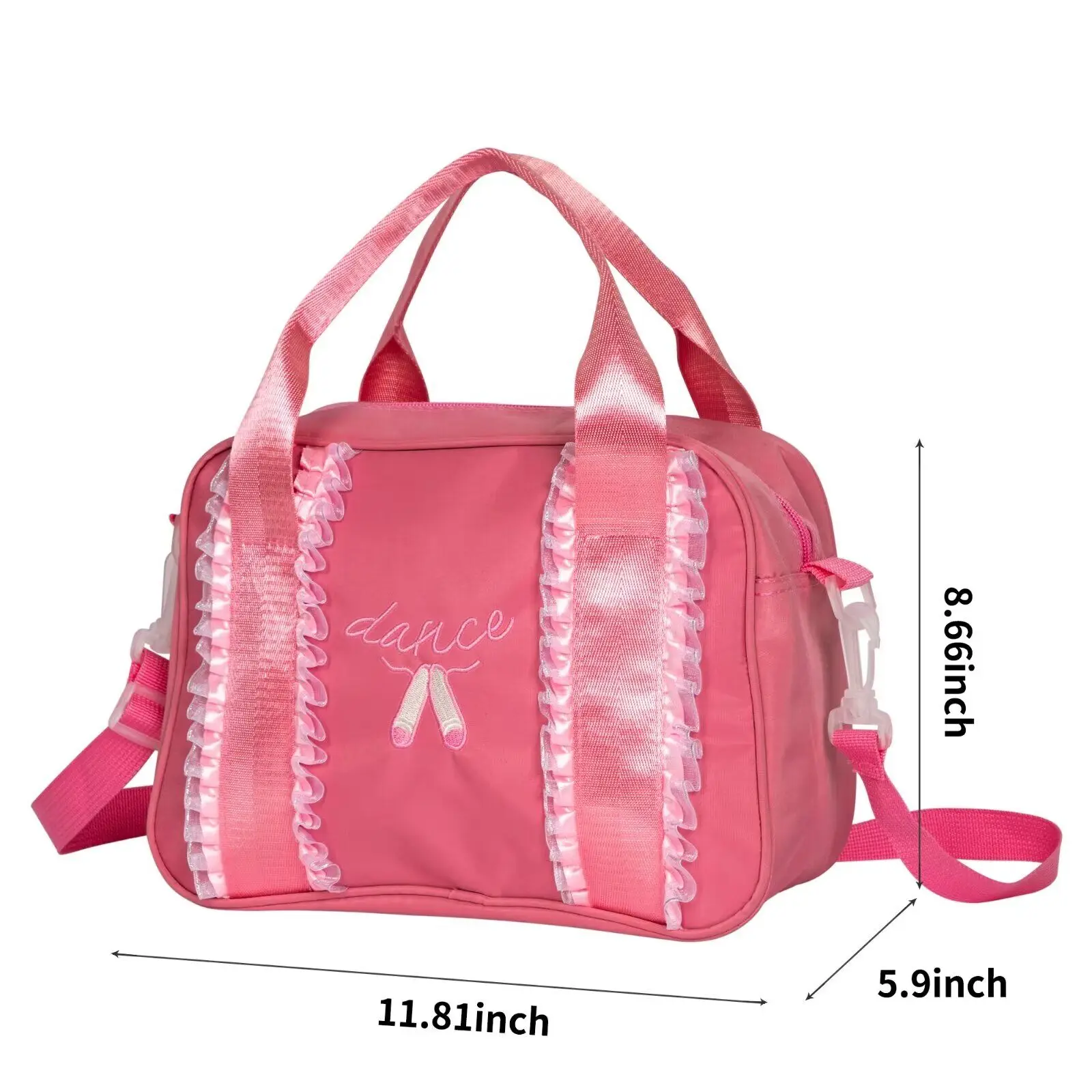 Girls Dance Bag, Toddler Ballet Shoulder Bag, Ballet Kids Pink Crossbody Small Bag, Pink Handbag