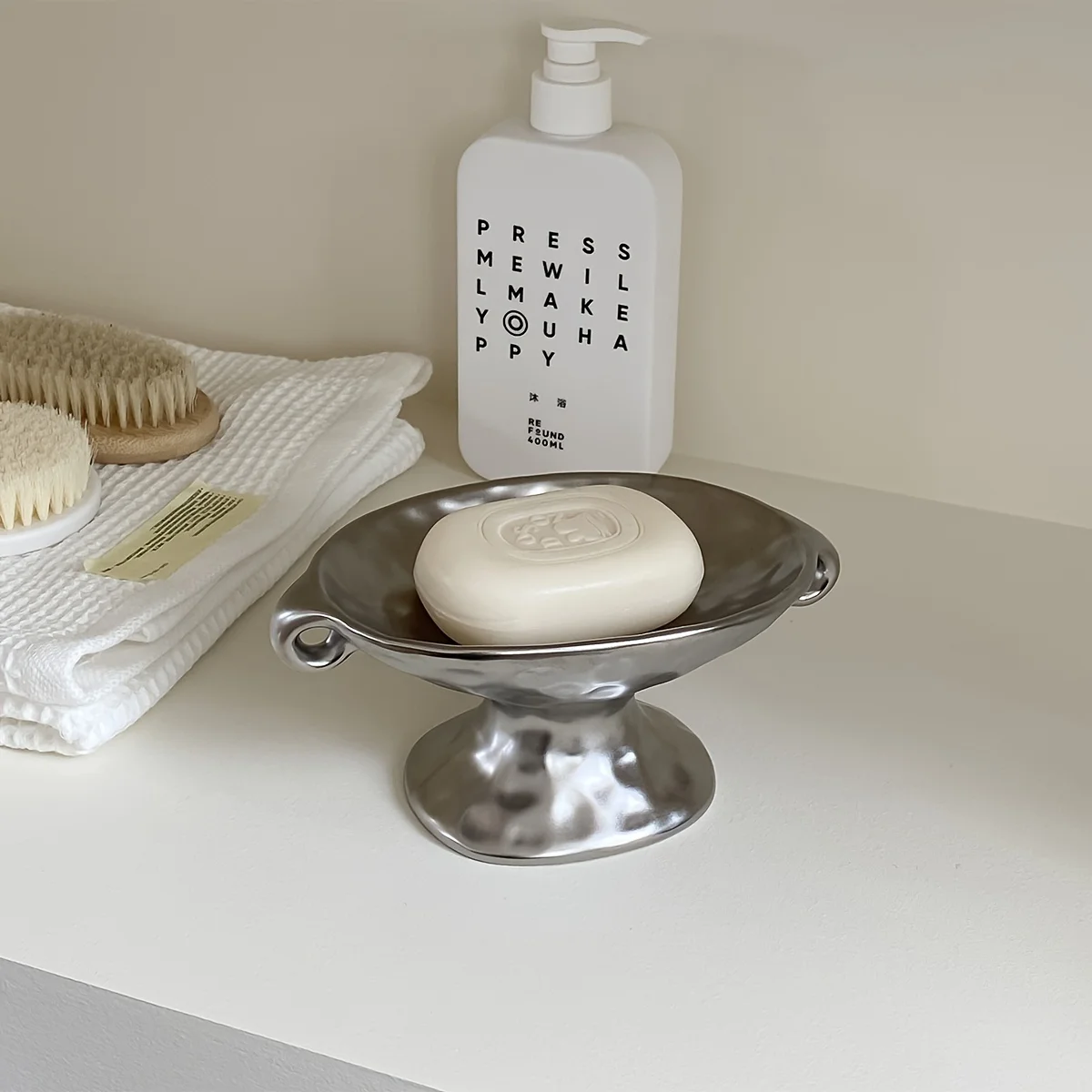 

Vintage Silver Soap Dish & Jewelry Tray - Multi-Use Decor for Bathroom, Sink, or Desk. Halloween & Christmas!