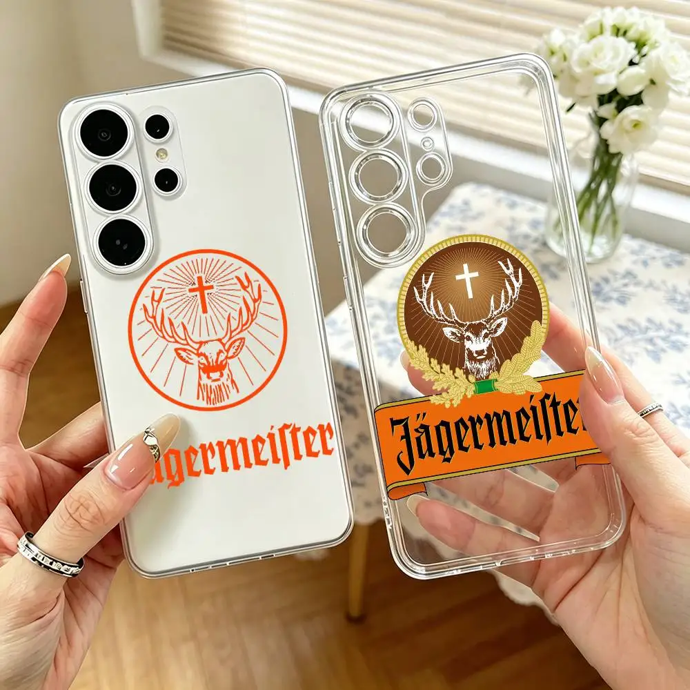 Jagermeister Logo Phone Case For Samsung S25,S24,S21,S22,S23,S30,Ultra,S20,Plus,Fe,Note,10,9,5G Transparent Cover