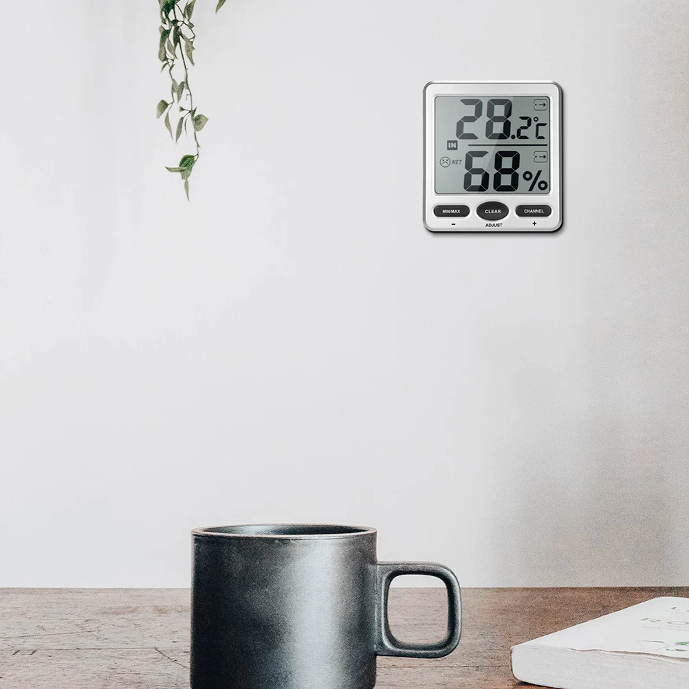 

Wireless Temperature and Humidity Meter LCD Display Thermometer Multi Function Simple