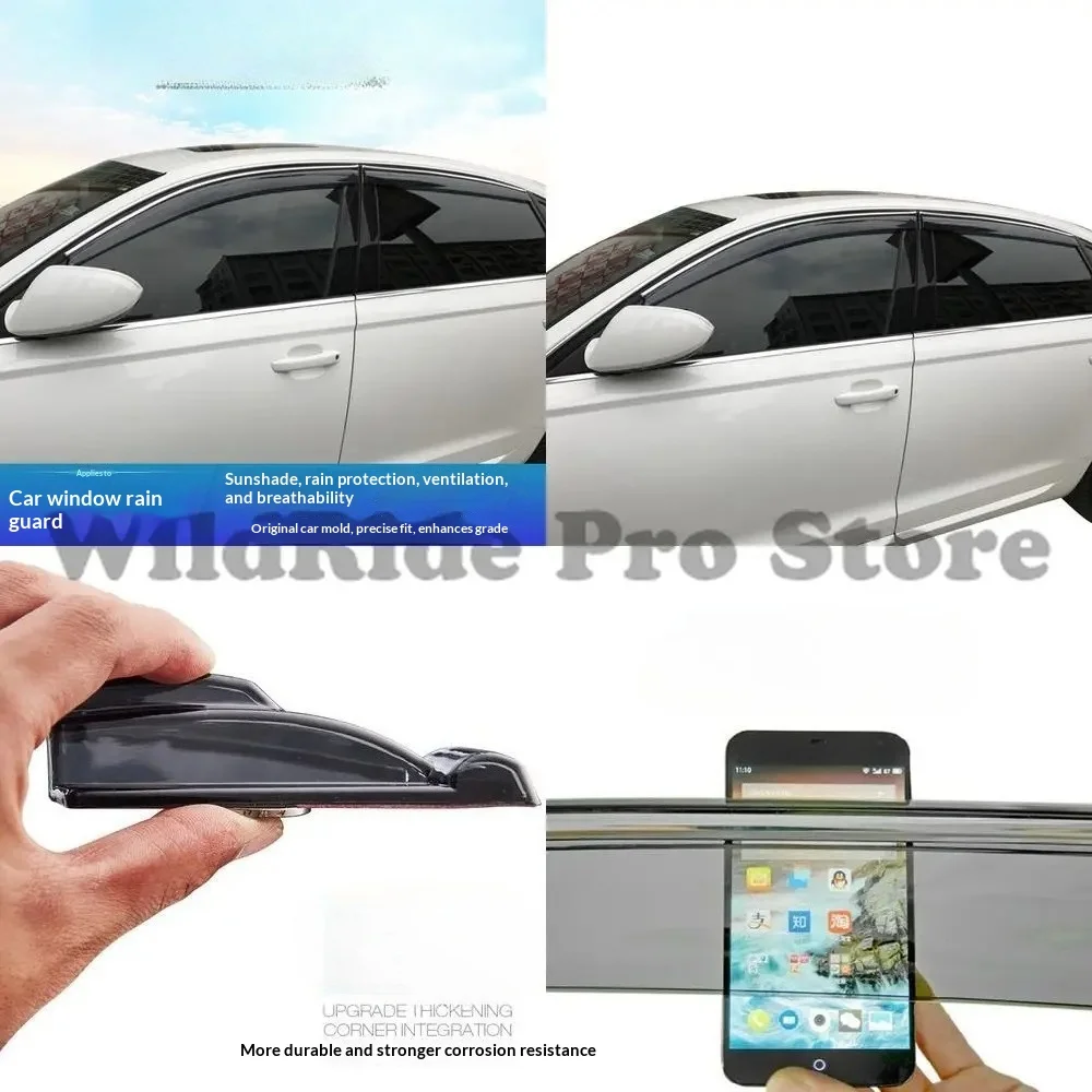 

1 комплект формованных козырьков от дождя для Audi A6L A4L A3 A8L Q2L Q3 Q5L Q7, дефлекторы от дождя