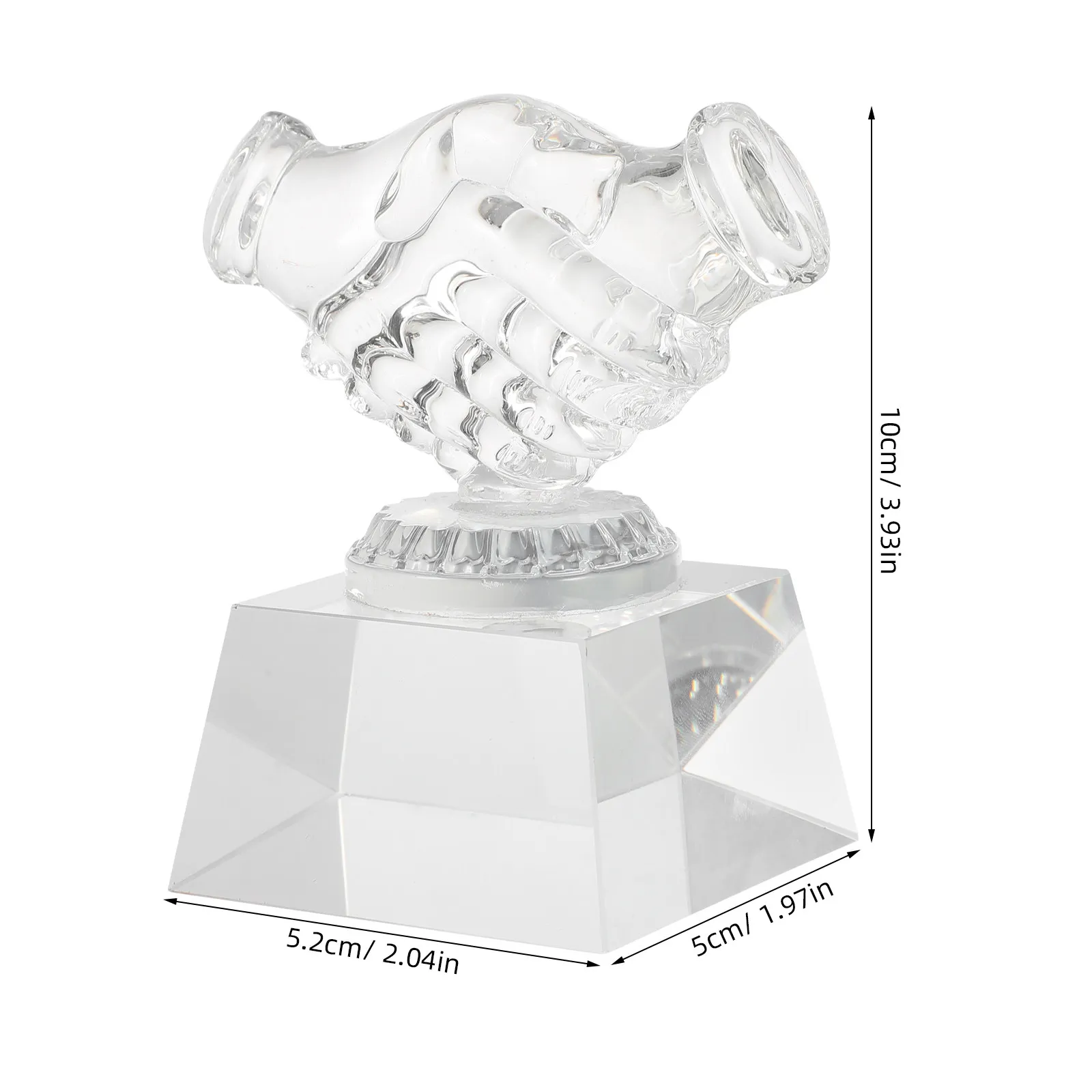 Delicate Crystal Trophy Transparent Award Decor for Campus Event Courtyard Party Decoration Prize Trophy Desktop Art Piece