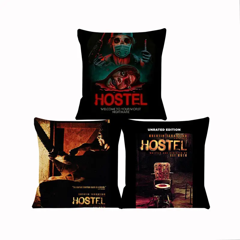 Hostel Movie Cushion Cover for Sofa Pillow Case Cover Seat Car Throw Pillowcase 45x45cm For Home Decorative SJ-744