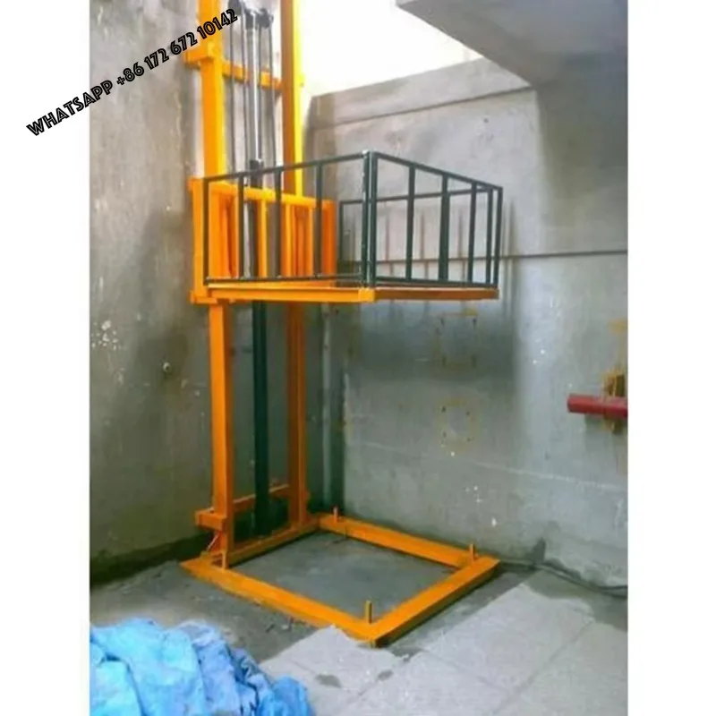 NEW Custom Made 1m - 20m Hydraulic Mezzanine Cargo Lift Freight Elevator Guide Rail Good Lift
