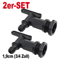 2× IBC Barrels Water Butt Tap Rain Barrels Water Tank 3/4in Faucet Garden Water Barrels Water Tank Spout Valve