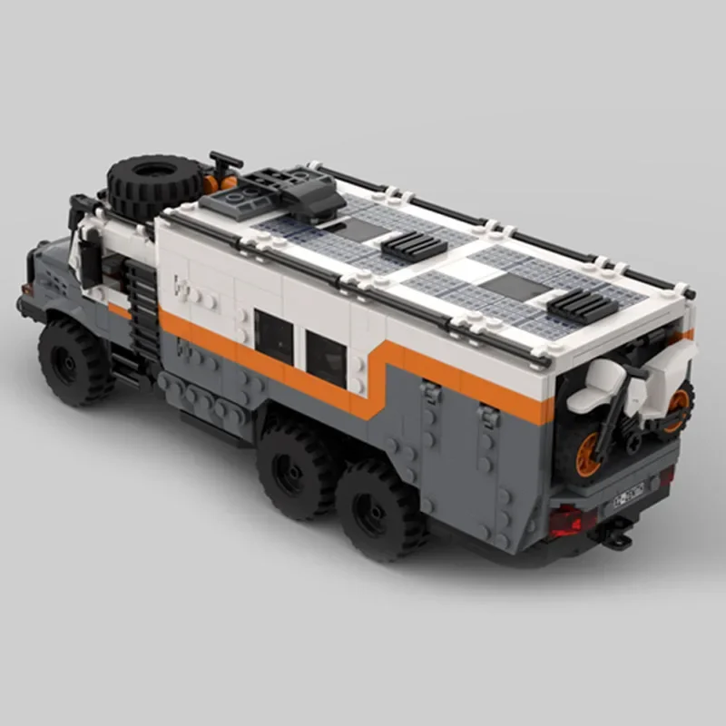 MOC-décennie s de Construction Modulaires pour Enfant, Modèle de Voiture Militaire, Véhicule d'Aventure, Technologie, Jouets à Assembler Soi-Même, Idée Cadeau