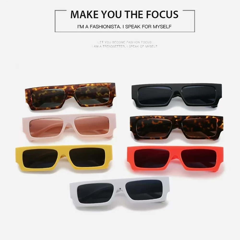 Fashionable square small frame sunglasses for men and women, minimalist street photography sunglasses